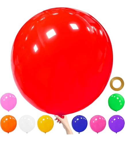KALOR 36 Inch Giant Metallic Gold Balloons, 6 Pack Large