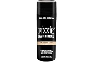 FIXXIE, FIXXIE FIXXIE Hair Fibers LIGHT BLONDE for Thinning Hair 27.5g Bottle, Hair Fibre Concealer for Hair Loss for Men and Women, Naturally Thicker Looking Hair with Keratin Hair Fibres