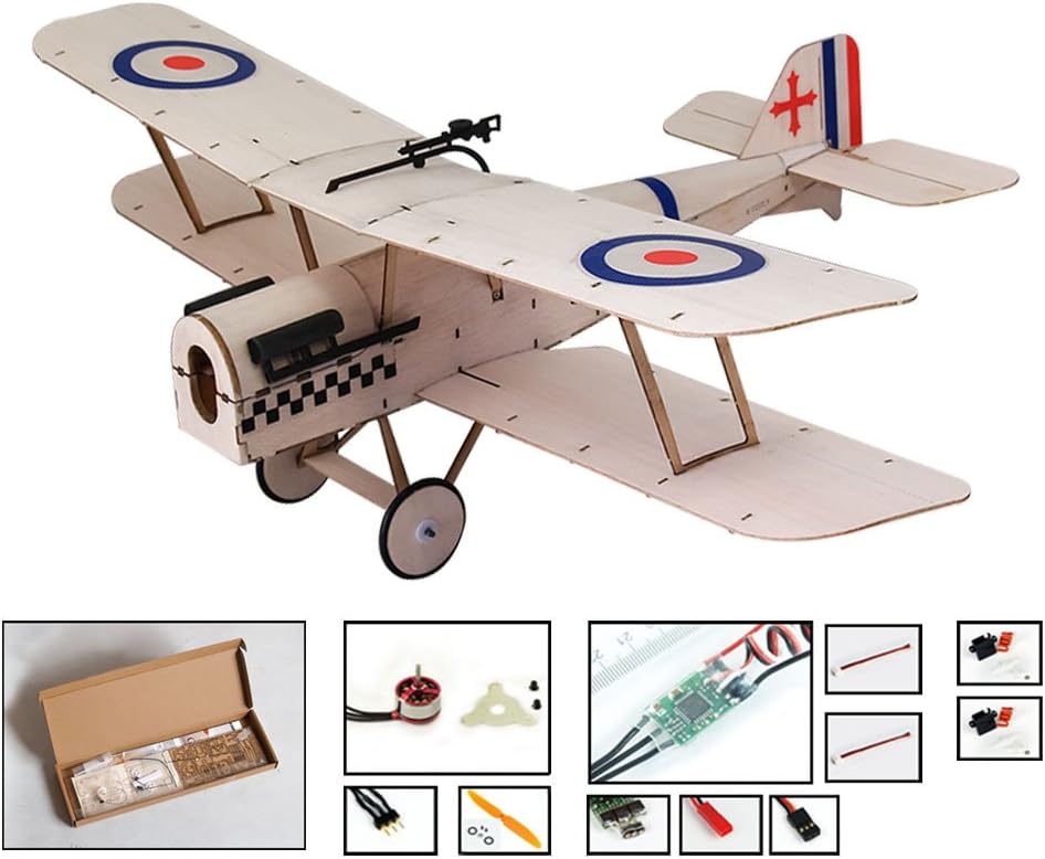 Micro RC Airplane Kit, 14.8” Laser Cut Balsa Wood Plane Kits to Build ...