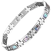 BioMag Magnetic Bracelet for Women Titanium Steel Magnetic Bracelet Adjustable Crystal Bracelet with Sizing Tool