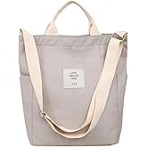Belsmi Shoulder Bag Canvas Totes Bag Cotton Shopping Crossbody Travel Weekend Handbag Work Bag