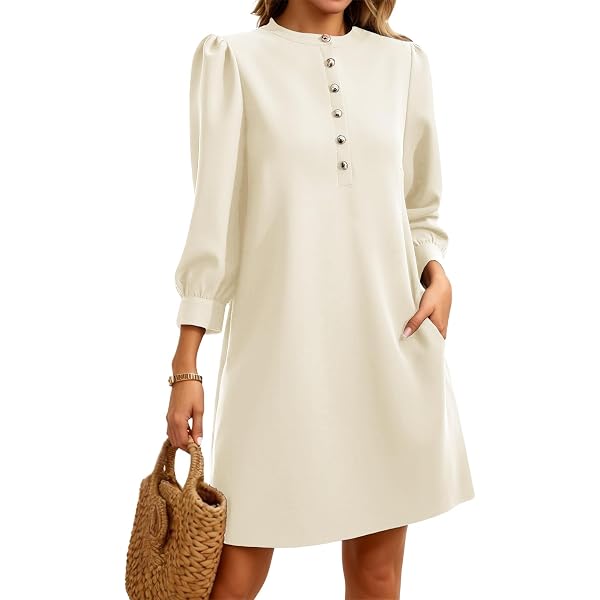Ladyful Shift Dress for Women Color Block Ruffle Mock Neck Long Sleeve  Shirtdress Elegant Mini Dresses with Pockets Black at Amazon Women's  Clothing store