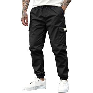Sweat Pants Men Y2k Vintage Drawstring Waist Jogging Slacks with Pockets Travel Party