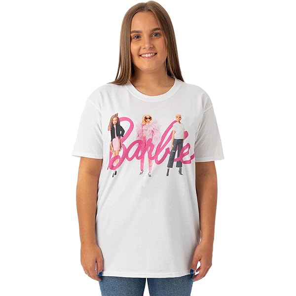Maglietta Barbie Donna Classic Logo - T-shirt Bianca A Maniche Corte - Original 1959 Doll Apparel - 2