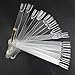 AHIER Nail Swatch Sticks, Swatch Sticks Nail Polish, Fan-shaped False Fake Nail Art Tips Sticks Polish Gel Salon Display Chart Practice Tool (100 Pack)