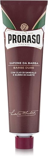 Proraso Shaving Cream Tube 150ml Sandalwood Shea Italy Red view 2