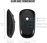 cimetech Wireless Mouse Silent Slim Portable 2.4G Laptop PC Mac 800-1600 DPI view 6