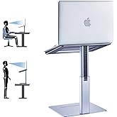VECOFO Adjustable Laptop Stand, Tall, Strong, Airflow, Suitable for 13.3-17.3 Inch Laptops, Lift Screen to Eye Level for Video Conferences