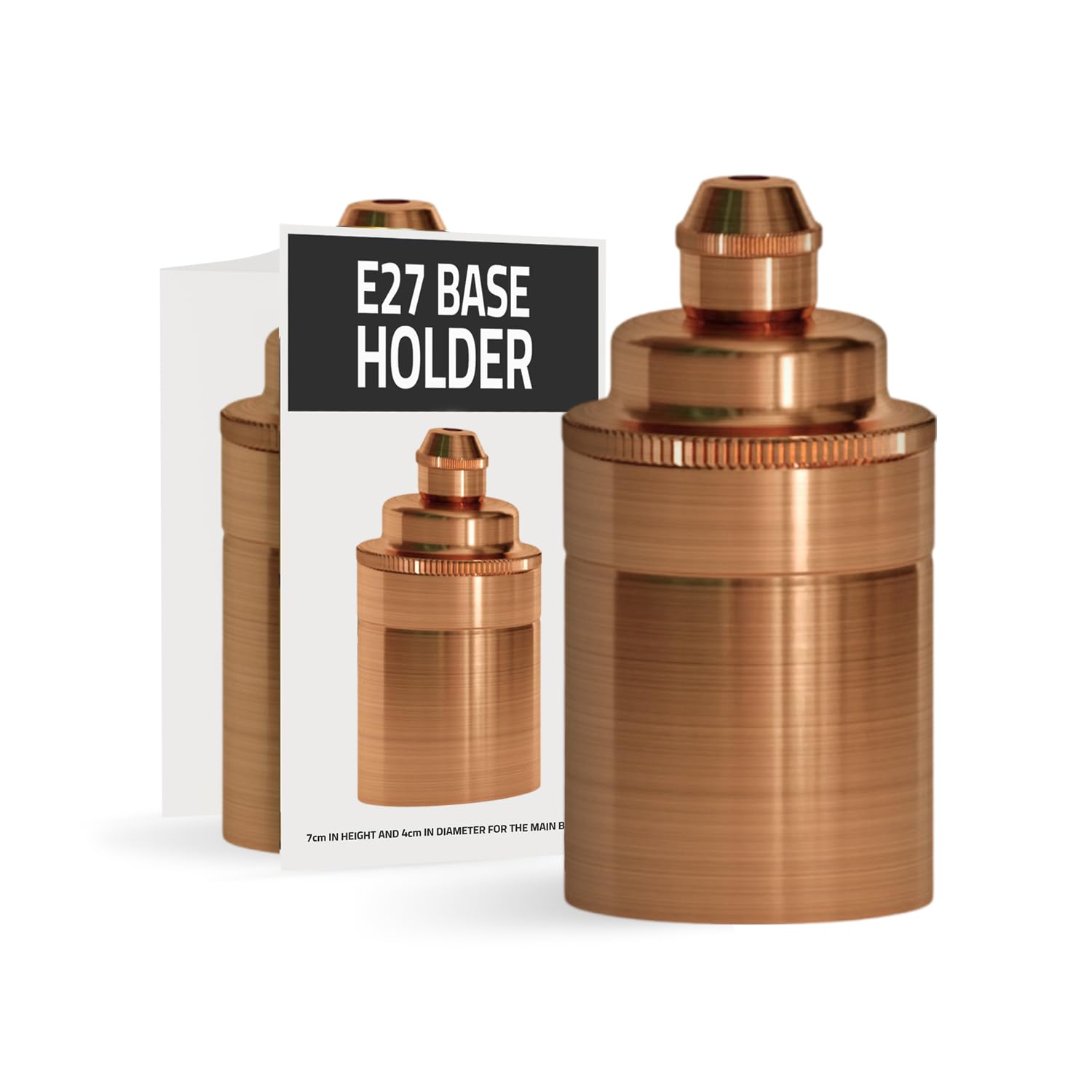 Vintage Bulb Socket Lamp Holder Industrial Edison E27 Socket for DIY Pendant Light, Wall Light (Rose Gold)