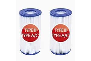 Riechop replacement Filter Cartridge Type A/C for Intex 29000E /59900E,for Bestway 58012, Easy Set Over Ground Pool (2)
