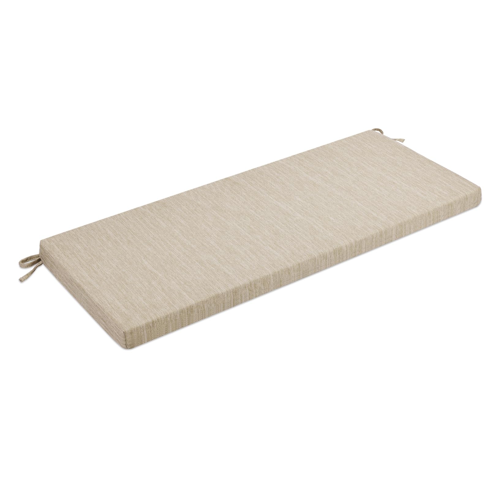 Photo 1 of baibu 42 Inch Classic Solid Color Bench Cushion with Ties, Non-Slip Indoor Outdoor Rectangle Bench Seat Cushion Standard Size Foam Pad with Machine Washable Cover (Pure Beige, 42x17x1.5in)