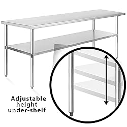KUTLER Stainless Steel Table 30 x 72 Inches, NSF