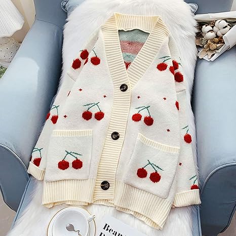 Amazon Co Jp Jjspp 怠惰なセータージャケット女性の冬のカーディガンゆるい女性ニットセーター長袖vネック Color Beige ホーム キッチン