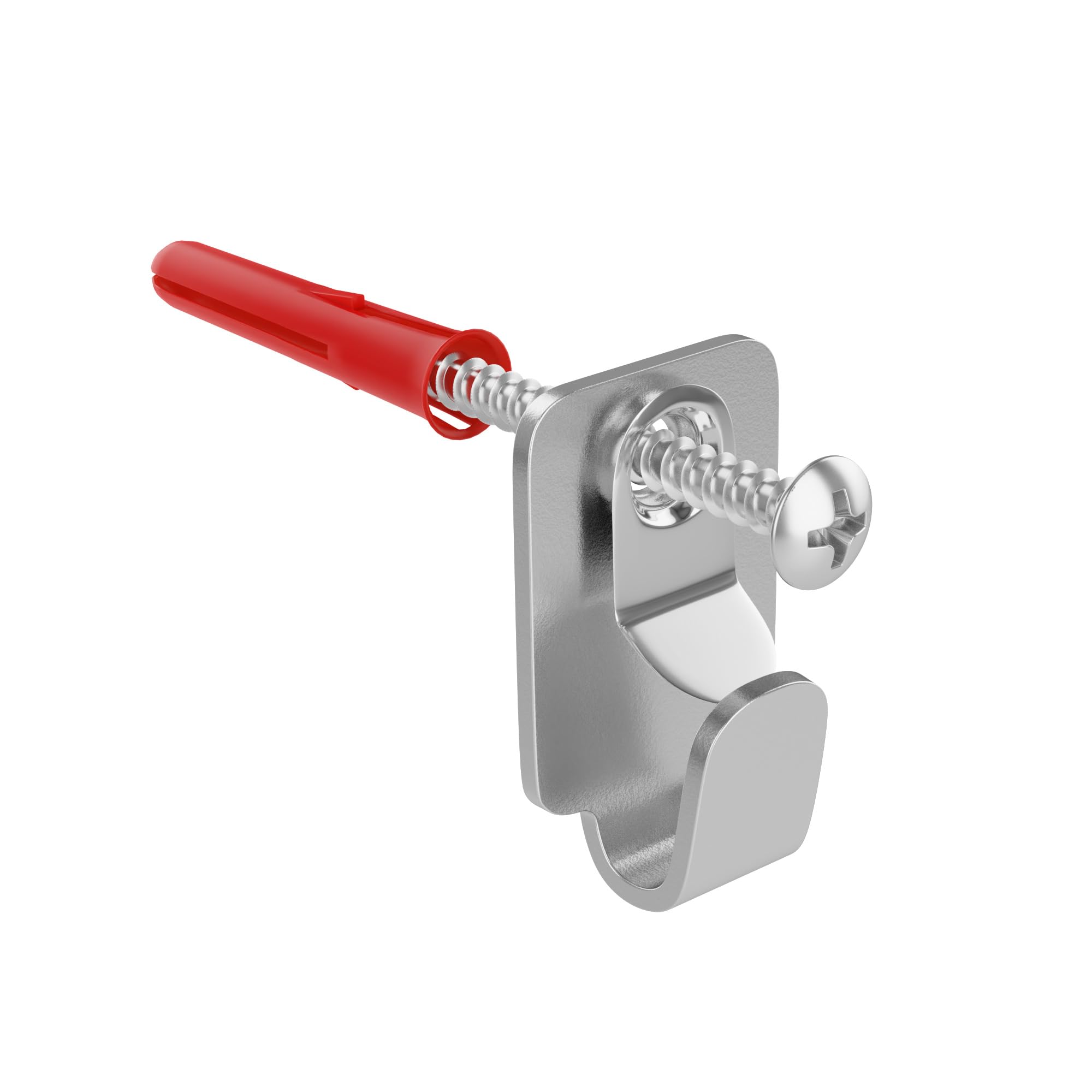 Heavy Duty Steel Safety Picture Frame/Mirror/Canvas Hooks with Screws and Plugs for Solid Wall (Pack of, 6)