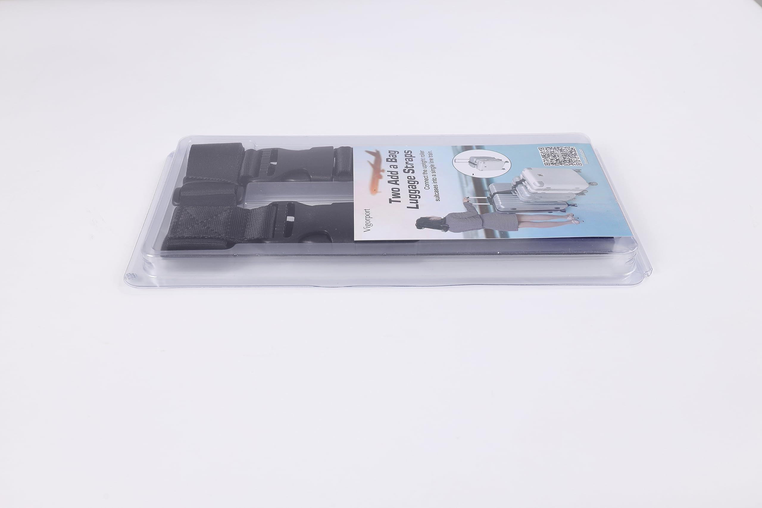 Vigorport Luggage Connector, Straps for Suitcase, Add A Bag Adjustable Attachment Accessories 1.25