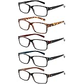 NORPERWIS Reading Glasses 5 Pairs Quality Readers Spring Hinge Glasses for Reading for Men and Women (5 Pack Mix Color -2, 3.50)