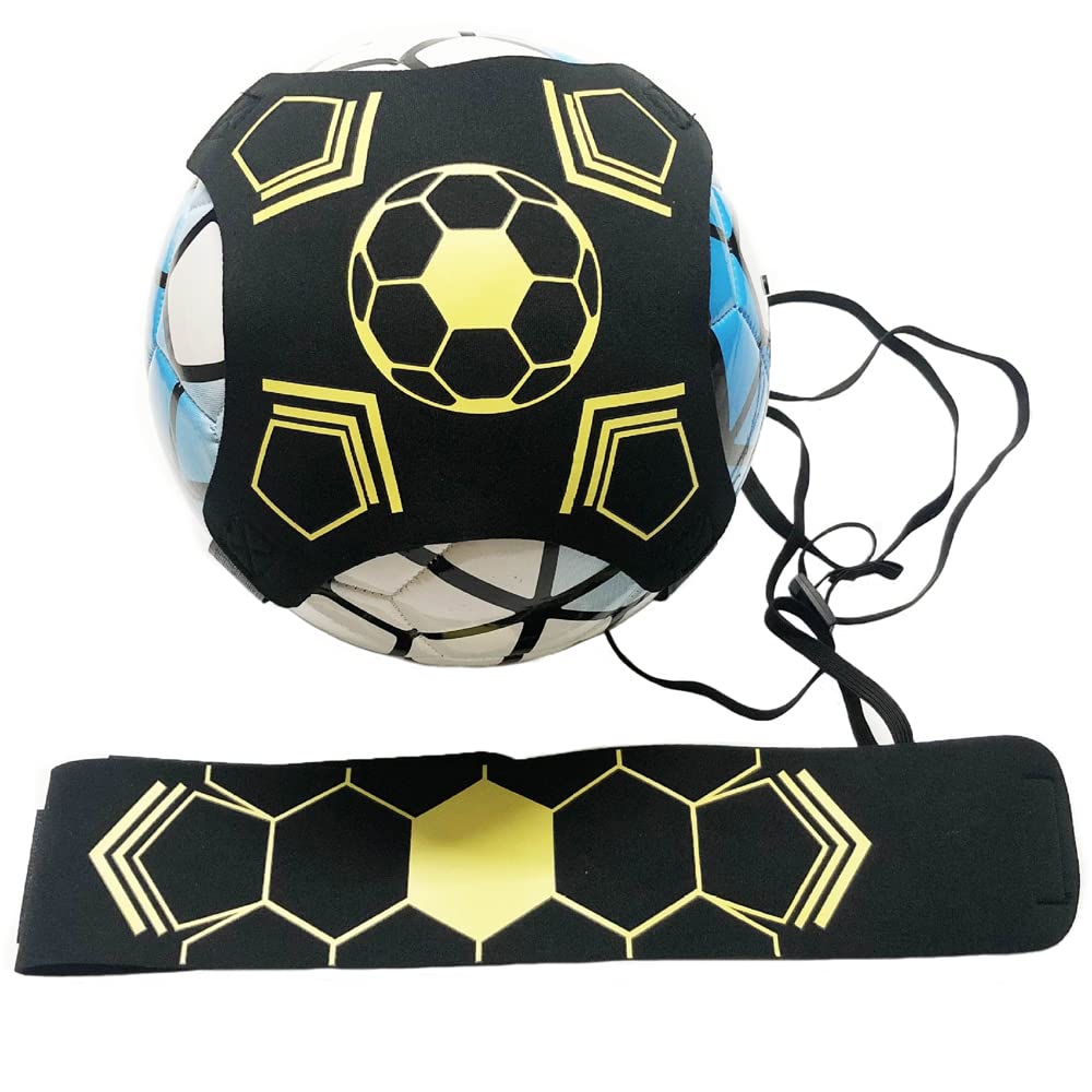 Kaxich Football Kick Trainer, Adjustable Soccer Training Waist Belt Flexible Practice Equipment for Football, Volleyball, Rugby, Indoor/Outdoor, Children and Adults, 3 4 5 Balls