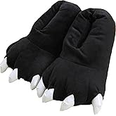 acdiac Unisex Soft Monster Claw Slippers Fun Dino Slippers Animal Paw Shoes For Men Women Boy Girl With Home Halloween Party Cosply Costume Footwear