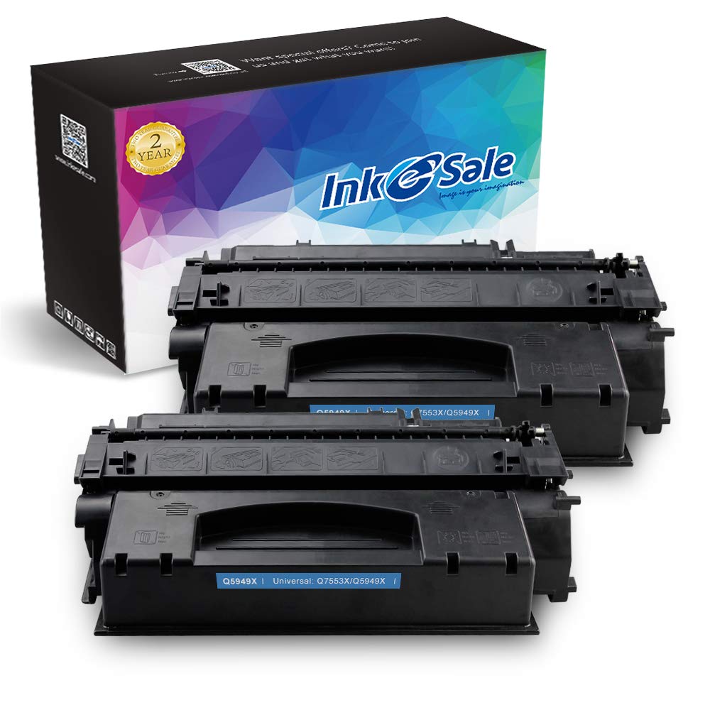 INK E-SALE Compatible Toner Cartridge Replacement for HP 49X Q5949X 53X  Q7553X (Black, 2-Pack),for use with HP Laserjet 1320 1320n 3390 3392 P2015  P2015d ...