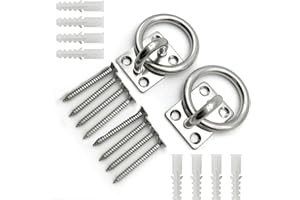 MIKMAYTOO Ceiling Hooks Ceiling Wall Mount Hook Heavy Duty 1000LB Dog Anchor Pad Eye Plate 304 Stainless Steel for Yoga Swings Hammocks Training Straps Punching Bags Hanging