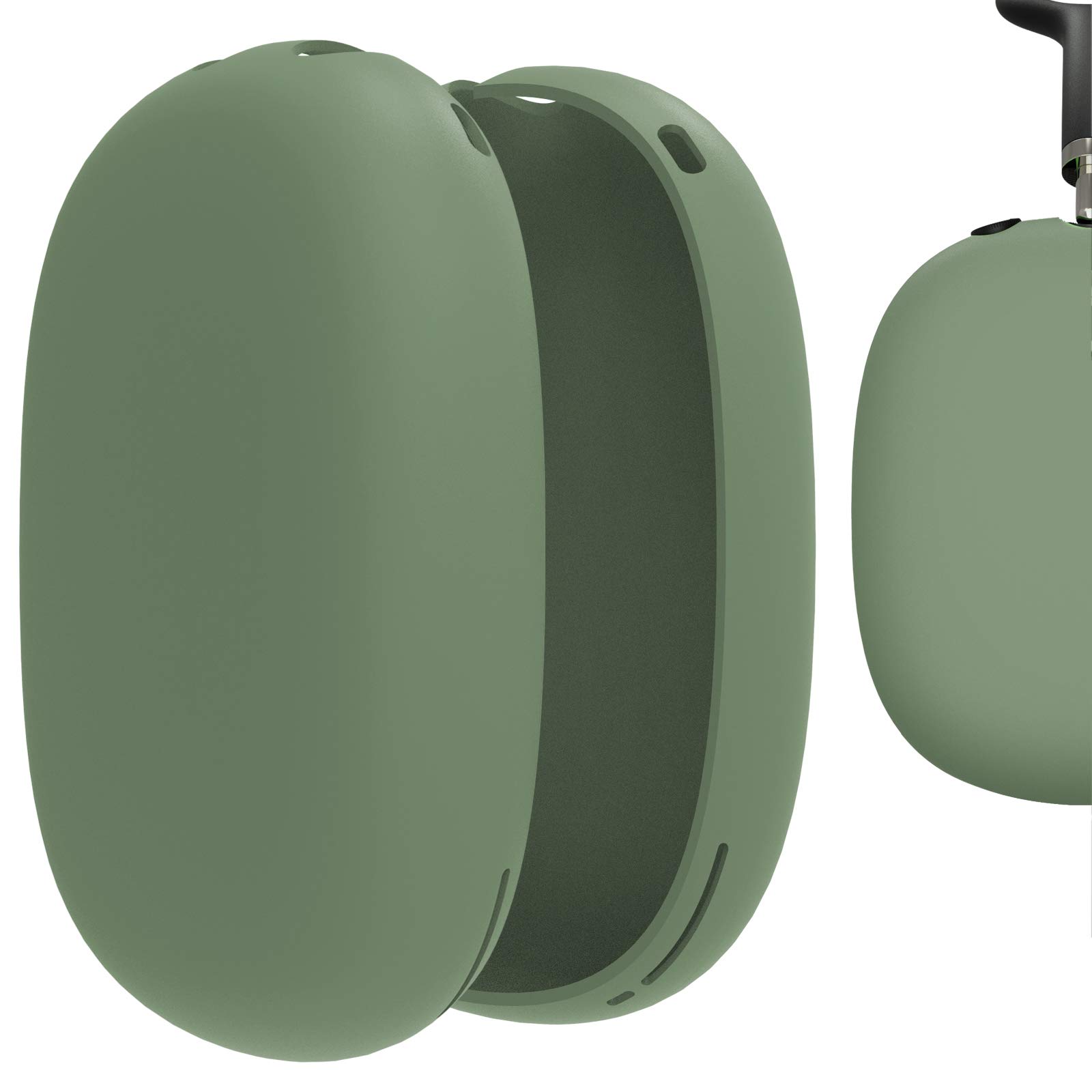 Geekria Silicone Ear Cup Cover Compatible with Apple AirPods Max Headphones, Scratch Proof Protector Skin + Anti-Slip Grip (Green)