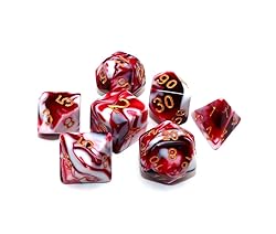 DND Dice Set Red Mix White Dice for Dungeon and