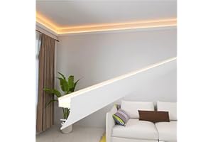 1-30 Merters Led Crown Molding Lighting Channel, Ceiling and Wall Indirect Lighting Lamp Track, Flexible Led Strip Diffuser A
