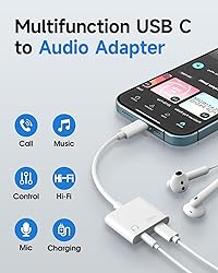 USB C to 3.5mm Headphone and Charger