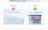 1ABOVE Dehumidifier 500ml Pack of 5 | Moisture Absorber For Damp Mould view 8