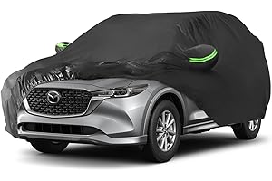 Proadsy 2025 Upgrade Car Cover Compatible with Mazda CX5 2013-2024 2025 Windproof All Weather Waterproof Sun Rain UV Dust Snow Protection Outdoor Covers