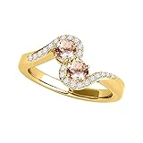Mauli Jewels 1.06 Carat Two Stone Morganite And