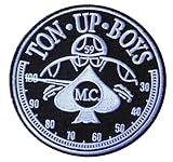 Ton up Forever 59 Cafe Racers Ace 100 Mph Club Triumph Biker Iron on Patch 3.5
