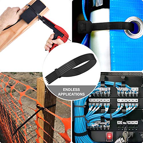 26" Black 200 lbs (100 Pack) Heavy Duty Zip Ties, Choose Size/Color, By