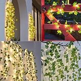 HanYun 2 Pack 6.56Ft Ivy Leaf Garland with 20 LED Fairy Lights view 5