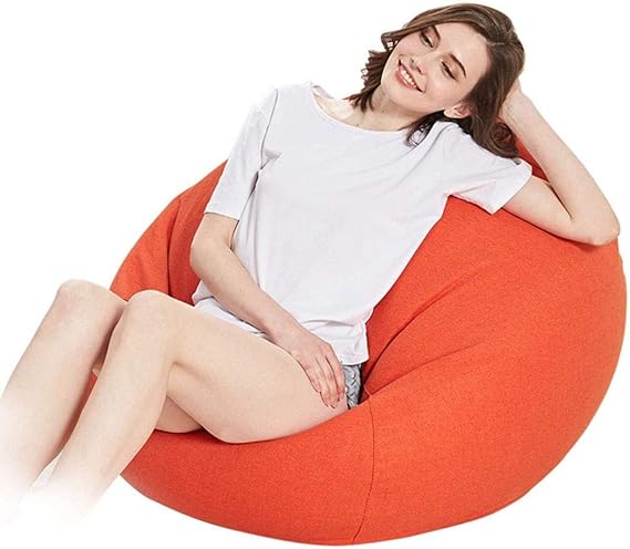 Amazon Com Gjzm Bean Bag Chair Hug Chair Kids Bean Bag Indoor Outdoor Bean Bags For Kids Orange Furniture Decor