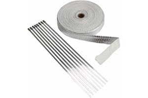 JC Performance Products USA Exhaust Pipe Wrap, Heat Shield Tape in: Fiberglass, Basalt (Titanium), Vermiculite or Foil Faced.