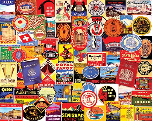 White Mountain Puzzles Hotel Stickers - 300 Piece Jigsaw Puzzle White Mountain Puzzles Hotel Stickers - 300 Piece Jigsaw Puzzle