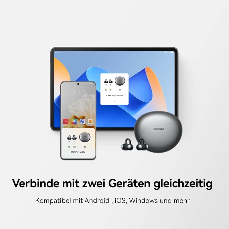 FreeClip Kabellose Kopfhörer, Schwarz