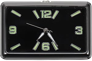 GATUIDA Car Clock Mini Stick on Clock for Dashboard Car Digital Dashboard Car Dashboard Clock Car Dashboard Decor Digital Car Alarm Tiny Clock Miniature Cars Small Lock Square Glass