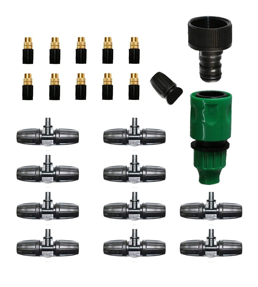 Bangder Leak Proof Copper Misting Nozzle Tees Cooling Fitting (23pcs)