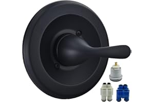 RJDIBAN Replacement for Delta Classic 13 Series Single-Function Trim Kit, T13020-BL Matte Black Shower Handle, Fit Delta Shower Valve R10000 Series (2 Style of Cartridge Included)
