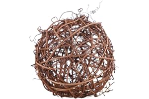Ochine 1 Pcs Wicker Rattan Balls Decorative Orbs Vase Fillers Ball Home Decor for Table Bowl Centerpiece, DIY Craft, Party, Wedding Decoration, Aromatherapy Accessories, Garden Decoration