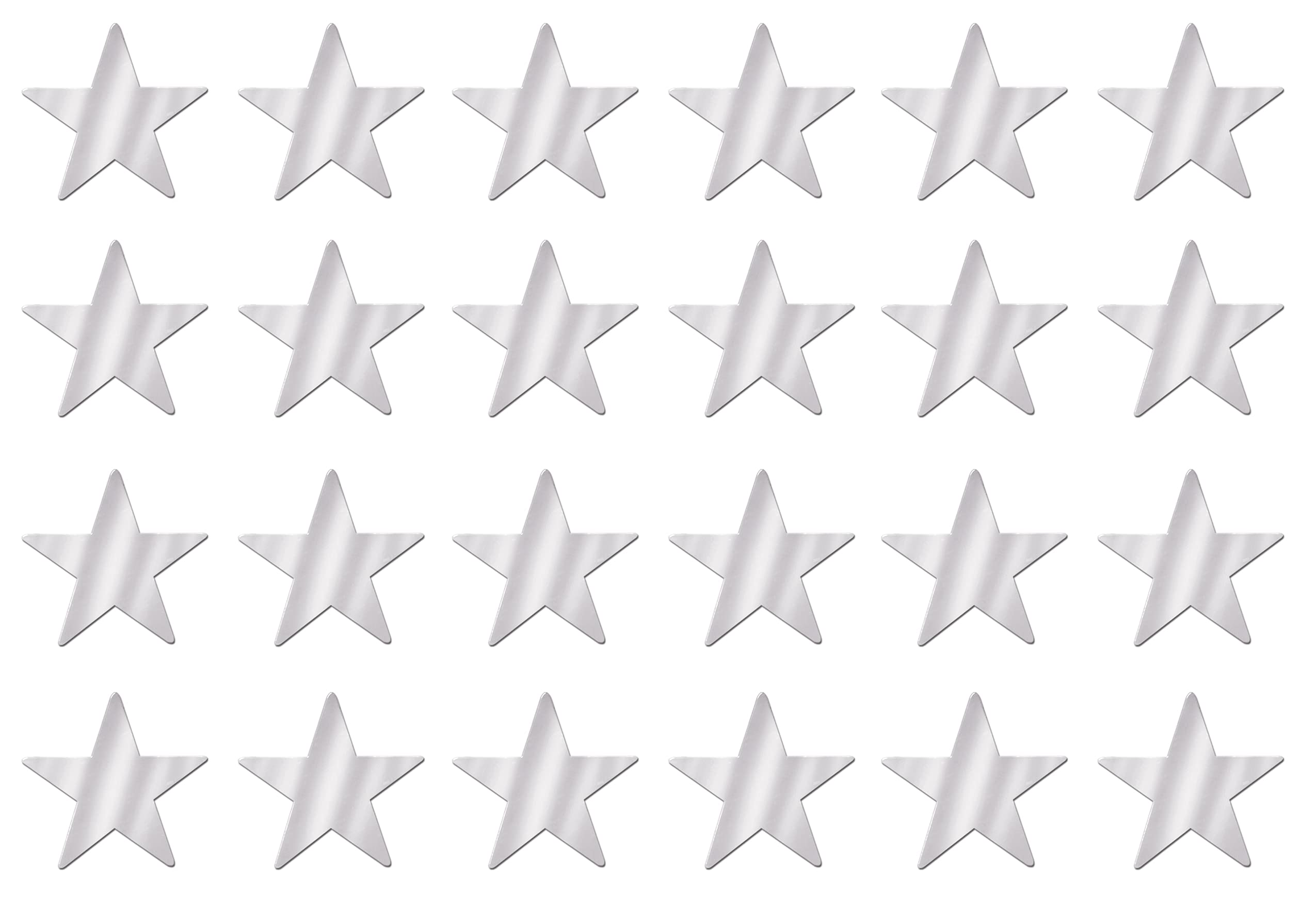 Beistle 55839-S 24-Piece Foil Star Cutouts, 12-Inch
