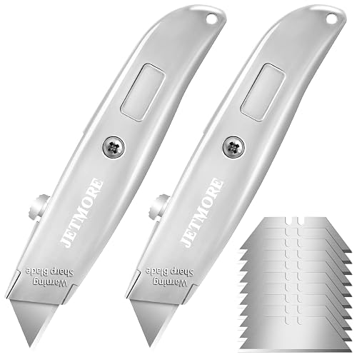 Small Red Box Cutter Jetmore Box Cutter Utility Knife, Box Cutter Retractable, Heavy Duty ...
