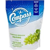 Compass Seedless Thompson Raisins, Kosher Certified, 1,300 Grams - Sweet and Healthy Snacking Delight