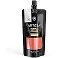 ARTEZA Metallic Acrylic Paint, Pearl Amaranth Red A215, 120 ml Pouch, Highly Pigmented & Fade-Resistant, Non-Toxic, for Artists & Hobby Painters