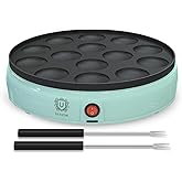 ULTICOR Mini Pancake Maker &ndash; 14-Hole Electric Poffertjes Pan &ndash; Non-Stick Dutch Mini Pancakes Griddle &ndash; Easy to Use, Easy to Clean &ndash; Perfect for Breakfast, Desserts, Snacks &amp; More