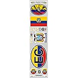 Ecuador 9 Stickers Set Flags Decals Bumper stiker car auto Bike Laptop