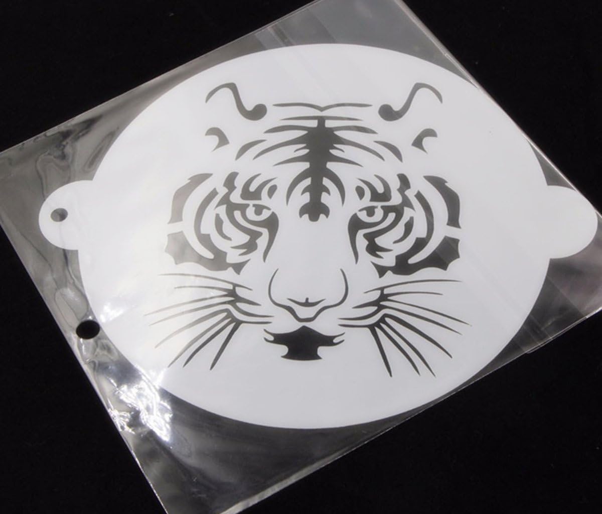 Translucent plastic cake stencil tiger Design for Cake Decoration Cappuccino Decorating Mousse CakeTools.