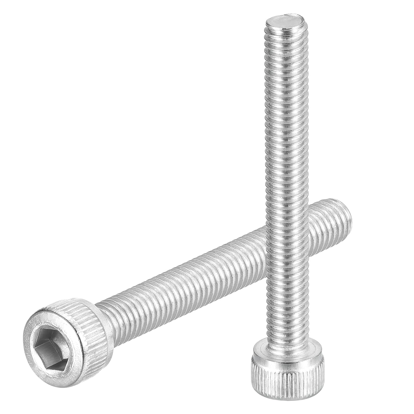 uxcell Hex Socket Bolts (M5-0.8x40), 304 Stainless Steel Hex Socket Drive Screw, Silver Tone, 20 Pcs